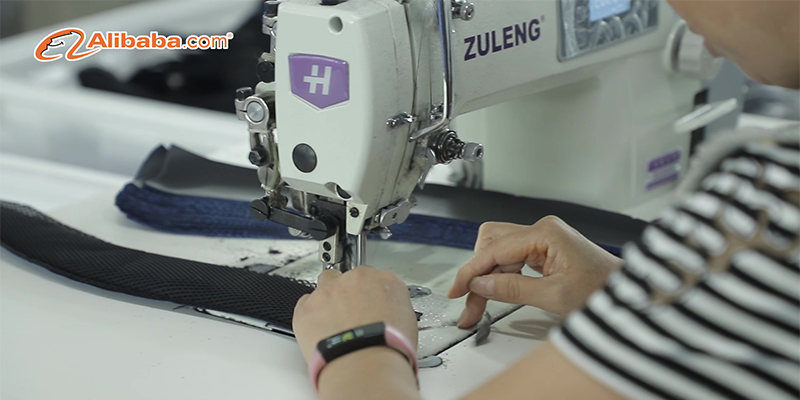 OEM logo embossing on custom cosmetic bag surface